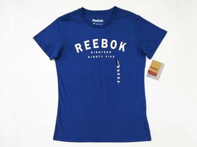  Baju  Reebok Graphic Tee Women CH802A Blue White Gudang 